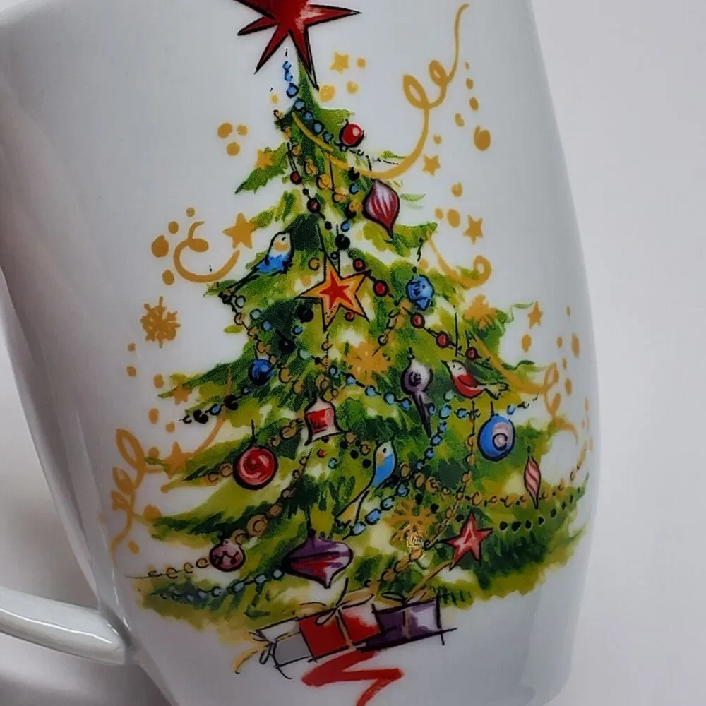Pottery Barn Christmas Tree Coffee Tea Mug Replacement 16 Oz Holiday Drink ware